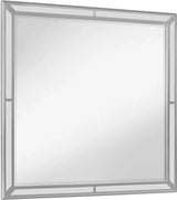 Emma Silver 4-Piece (King Bed, Dresser, Mirror, Nightstand)