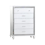 Emma White 5-Piece (King Bed, Dresser, Mirror, Nightstand, Chest)