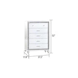 Emma White 5-Piece (King Bed, Dresser, Mirror, Nightstand, Chest)