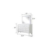 Emma White 5-Piece (King Bed, Dresser, Mirror, Nightstand, Chest)