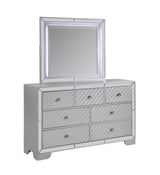 Demi Silver 3-Piece (King Bed, Dresser, Mirror)