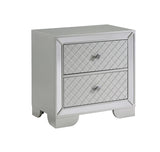 Demi Silver 4-Piece (Queen Bed, Dresser, Mirror, Nightstand)