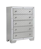 Demi Silver 5-Piece (King Bed, Dresser, Mirror, Nightstand, Chest)