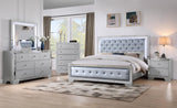 Demi Silver 3-Piece (King Bed, Dresser, Mirror)