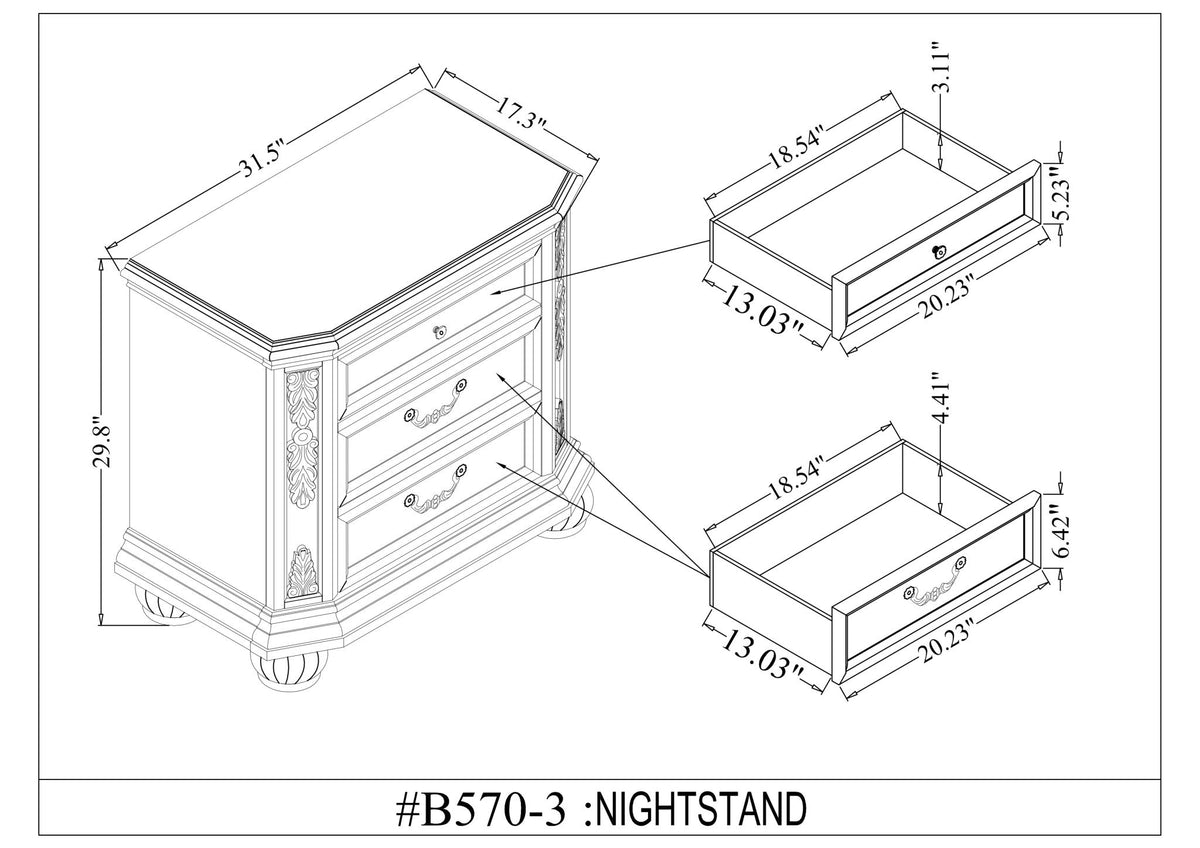 Arizona 4-Piece (Queen Bed, Dresser, Mirror, Nightstand)