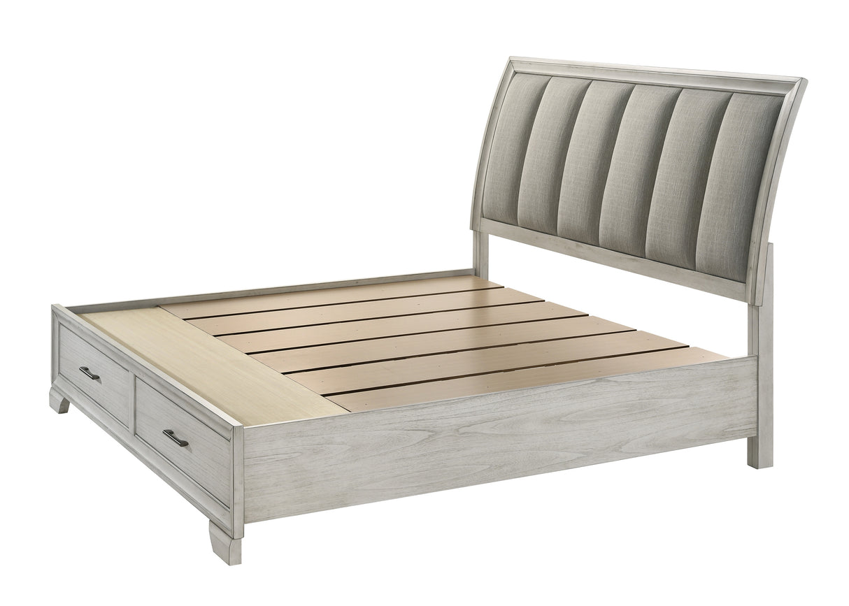 Jaymes White Queen Storage Bed