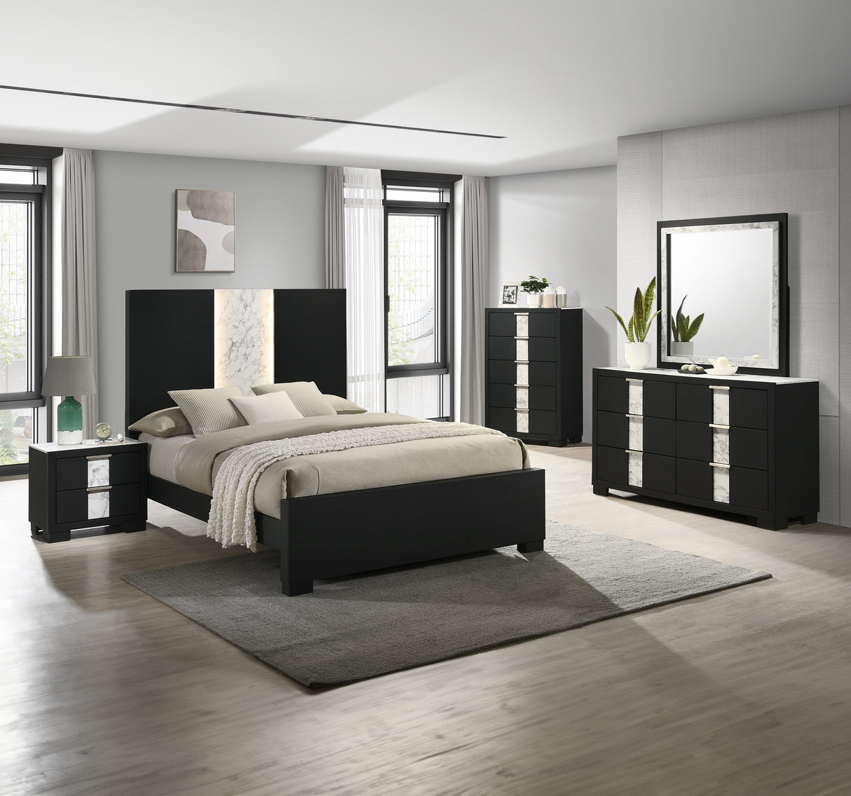 Rangley Black King Bed