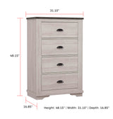 CORALEE CHEST CHALK/GREY