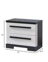 REMINGTON NIGHT STAND CHALK/EBONY