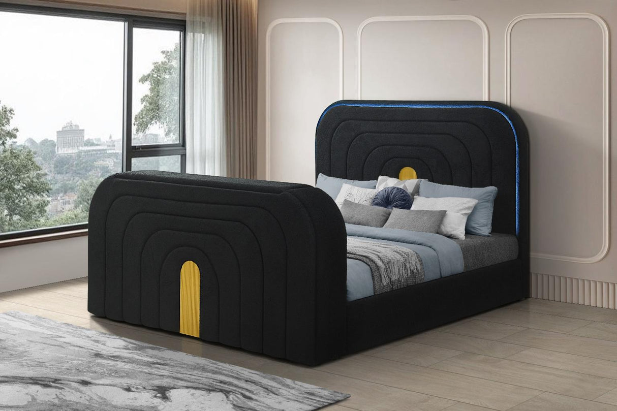 Lara Black Queen Bed
