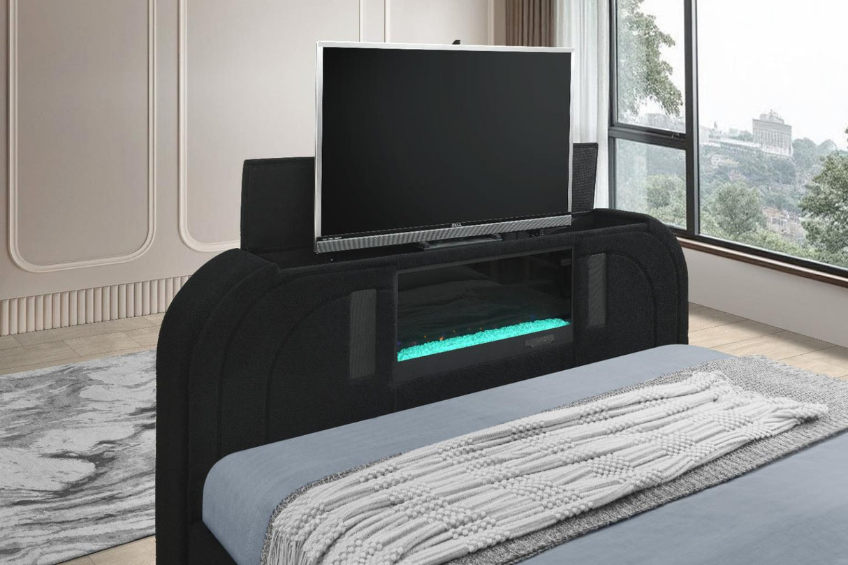Lara Black Queen Bed