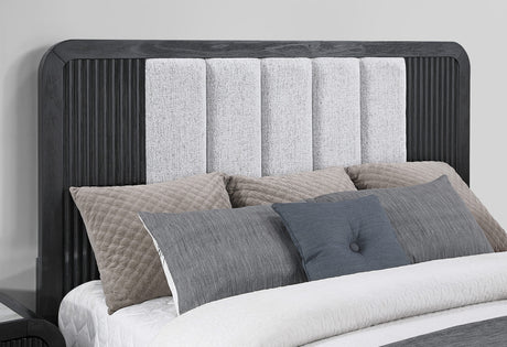 Beckett White/Black Queen Bed, Dresser and Nightstand