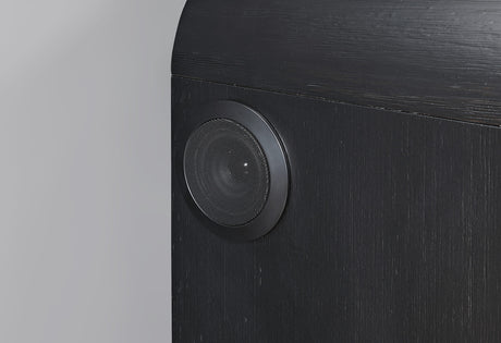 Beckett White/Black Nightstand with LED, Cooler and Speaker