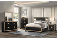 Blake Black/Gold Full Bed Group with Lamps