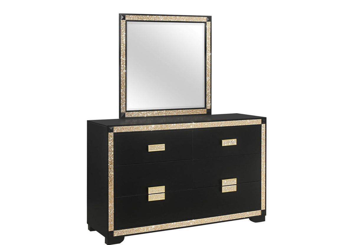 Blake Black/Gold Dresser