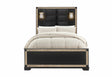 Blake Black Full Bed with Lamps