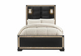 Blake Black Full Bed with Lamps