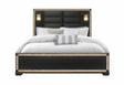 Blake Black King Bed with Lamps