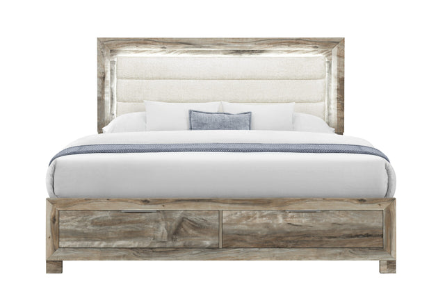 Callie Brown King Bed with Storage