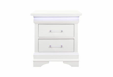 Charlie White Nightstand with LED
