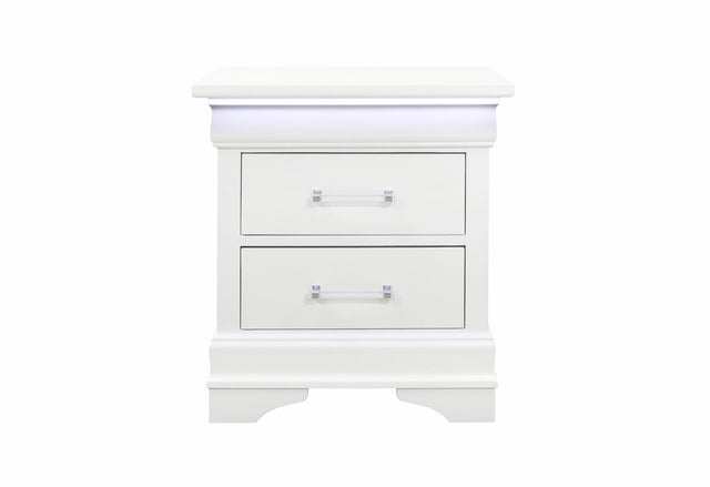 Charlie White Nightstand with LED