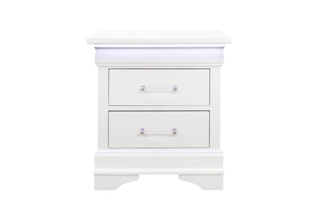 Charlie White Twin Bed, Dresser, Mirror and Nightstand