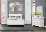 Charlie White Full Bed with LED