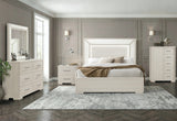 Clara Beige King Bed with LED