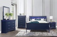 Charlie Blue Queen Bed Group with LED