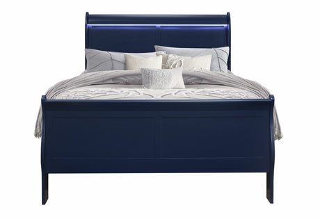 Charlie Blue Full Bed with LED