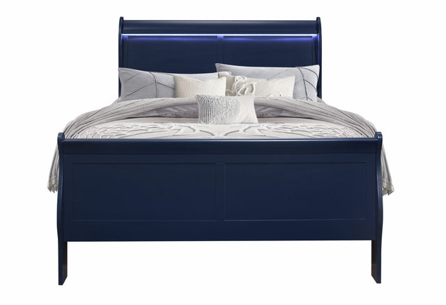 Charlie Blue Full Bed with LED