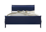 Charlie Blue King Bed Group with LED