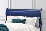 Charlie Blue King Bed Group with LED
