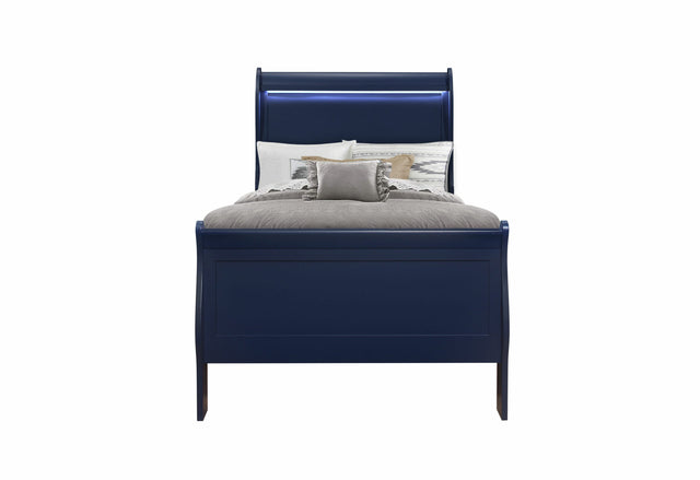 Charlie Blue Twin Bed with LED