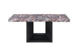 D02 Lava/Black Dining Table and 4 D03 Black Dining Chairs