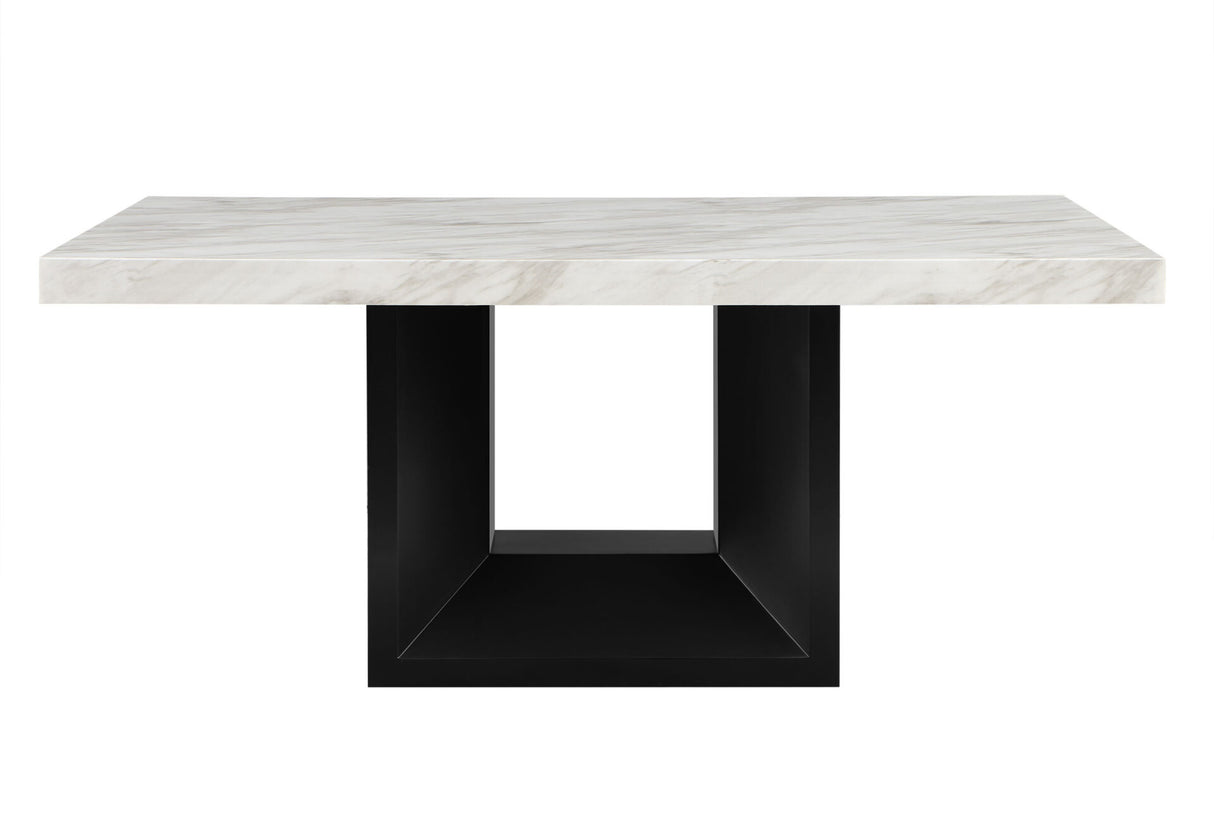 D02 Dining Table + 6 D03 Black Dining Chairs