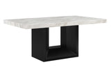 D02 Dining Table + 6 D03 Black Dining Chairs