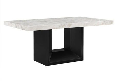 D02 Dining Table + 6 D03 Black Dining Chairs