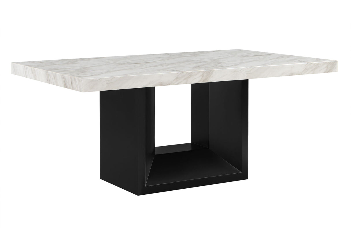D02 Dining Table + 8 D03 Black Dining Chairs