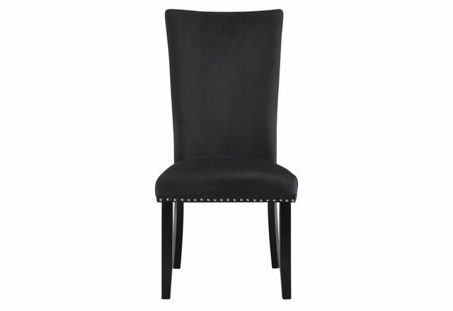 D03 Black Velvet Dining Chair