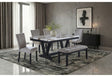 D1319 Black/White Dining Table, 4 D1319 Light Grey Dc & D1319 Light Grey Bn