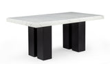 Blaze Black Dining Set - White Marble Paper / Black