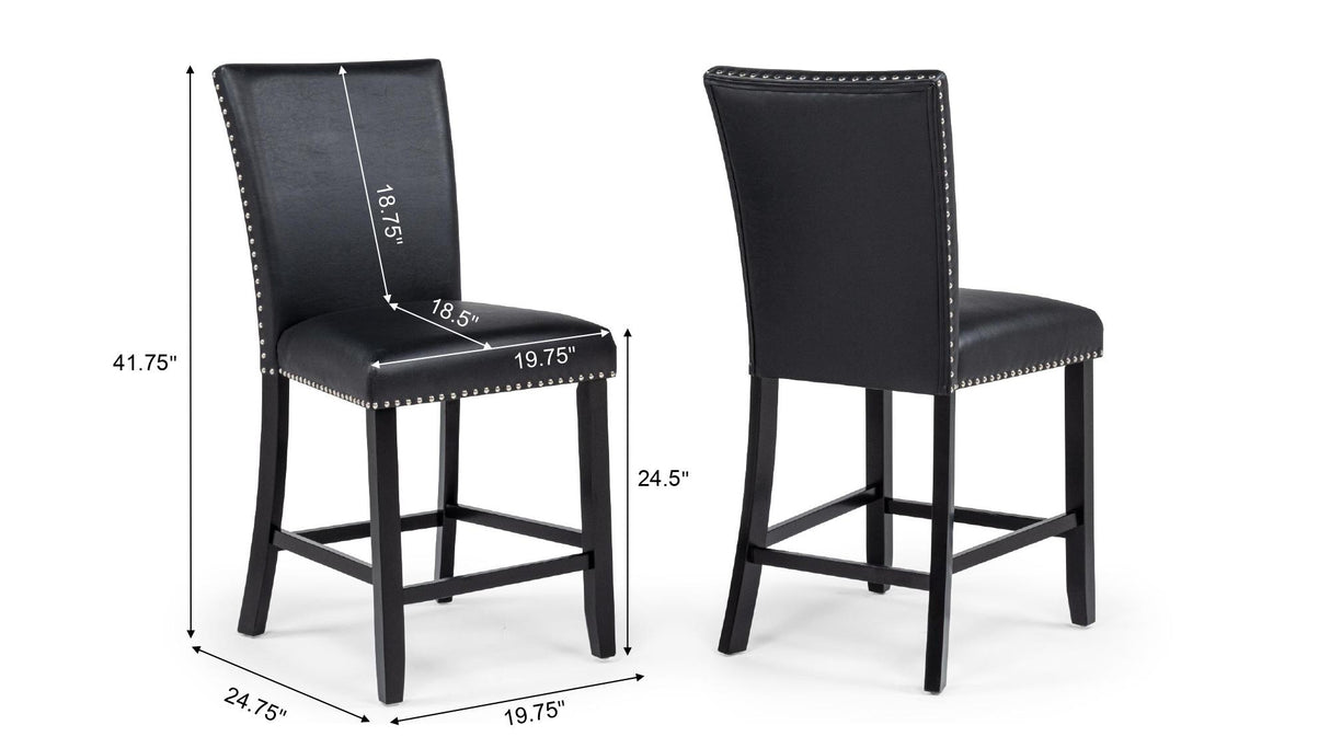 Blaze Black D256-2 - Grey Faux Leather / Black