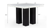 Blaze Black Dining Set - Black Faux Leather / Black
