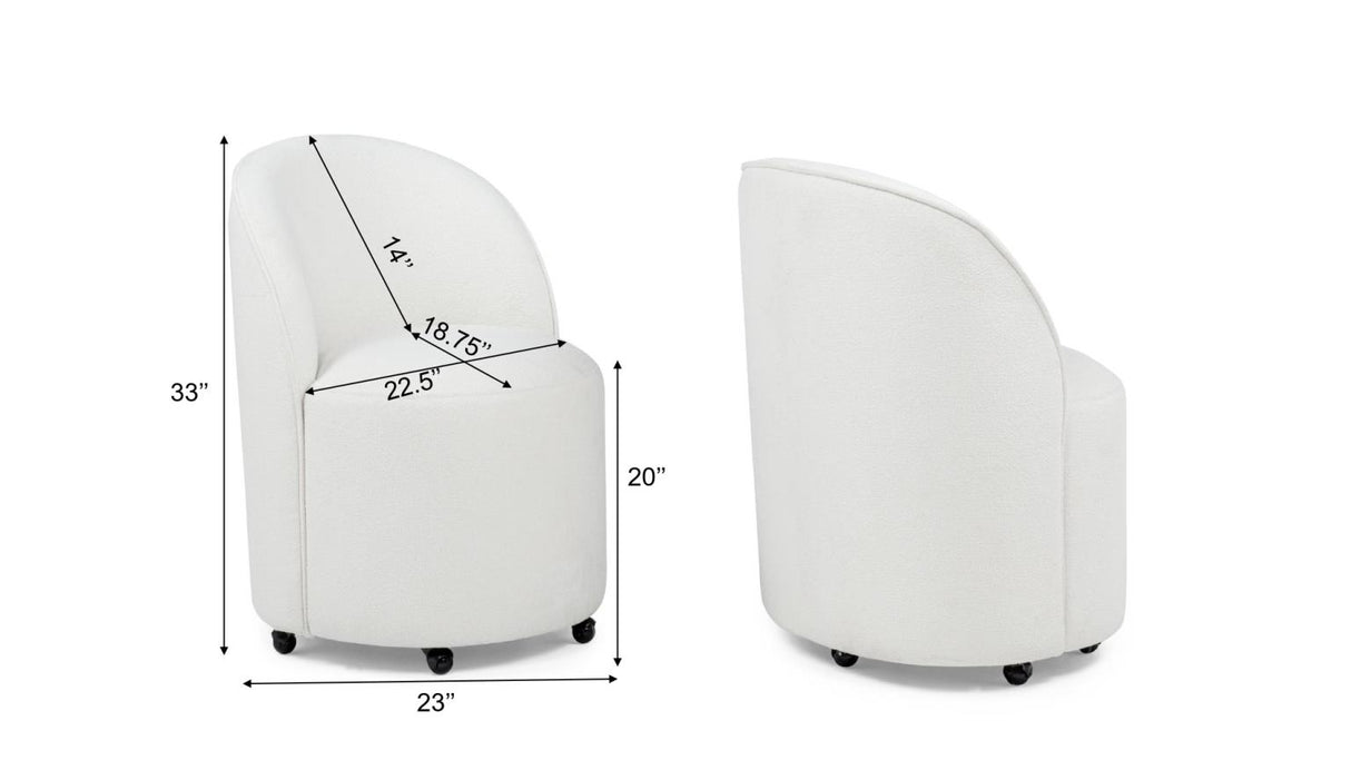 Starle Dining Set - White / Black