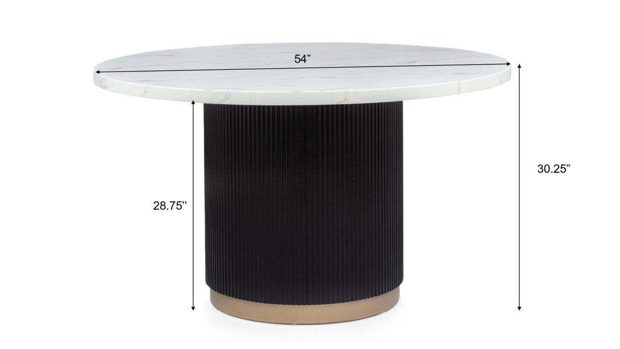 Starle Dining Set - White / Black
