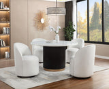 Starle Dining Set - White / Black