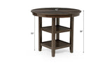 Bruno Round Dining Set - Brown
