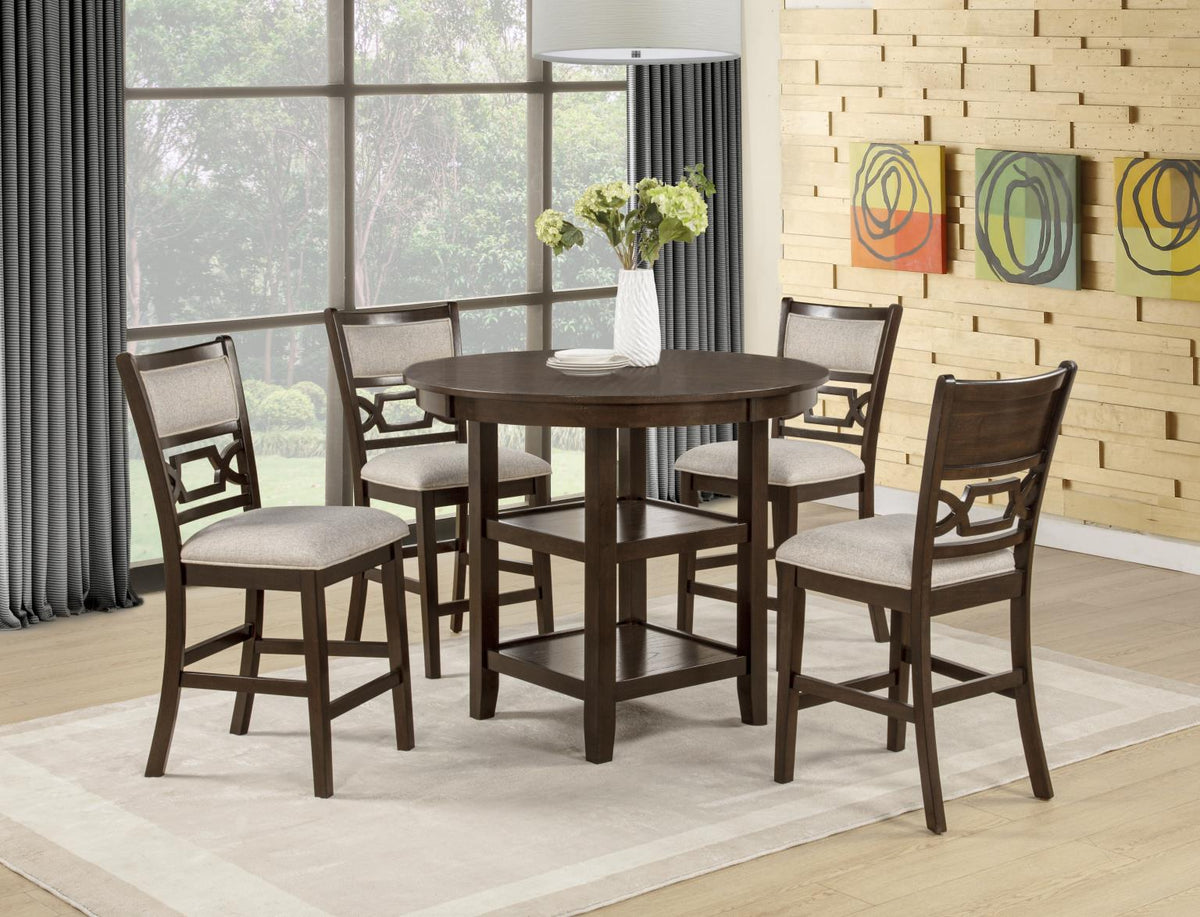 Bruno Round Dining Set - Brown