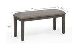 Bruno Grey Reclining Dining Set - Grey